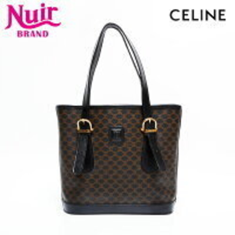 Celine Macadam Bucket Tote Bag Black